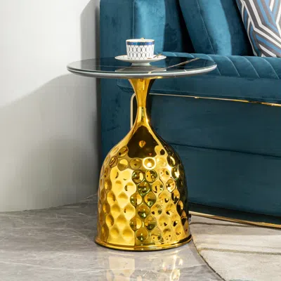 Streamdale Furniture Streamdale Round Tray Table - Iron, Bedside, Balcony