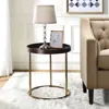 Streamdale Furniture Streamdale Round Tray Table With Metal Frame