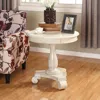 Streamdale Furniture Streamdale Round Wood Pedestal Side Table