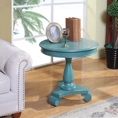 Streamdale Furniture Streamdale Round Wood Pedestal Side Table