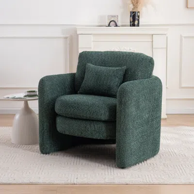 Streamdale Furniture Streamdale Rounded Corner Modern Chair - Green