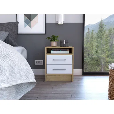 Streamdale Furniture Streamdale Rowley 2-drawer 1-shelf Rectangle Nightstand