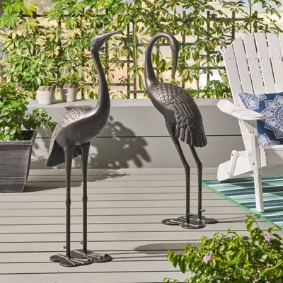 Streamdale Furniture Streamdale Rust-proof Aluminum Crane Garden Statue
