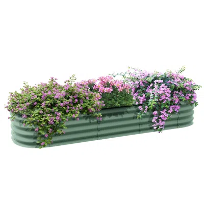 Streamdale Furniture Streamdale Rust-proof Galvanized Raised Garden Bed With Self-draining Base