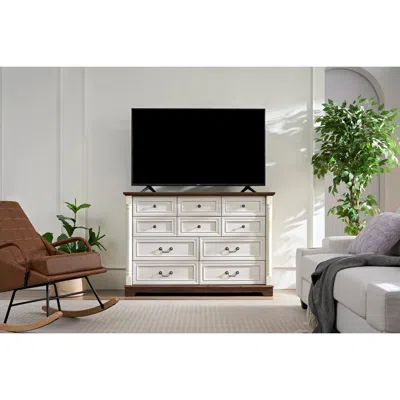 Streamdale Furniture Streamdale Rustic 10-drawer Dresser Chest - Bedroom Storage