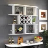 Streamdale Furniture Streamdale Rustic 3-tier Wall Mounted Wine Rack With Glass Holder