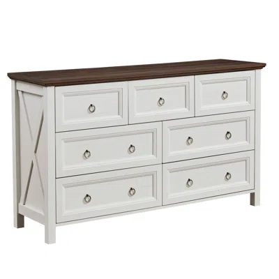 Streamdale Furniture Streamdale Rustic 7-drawer Wood Dresser
