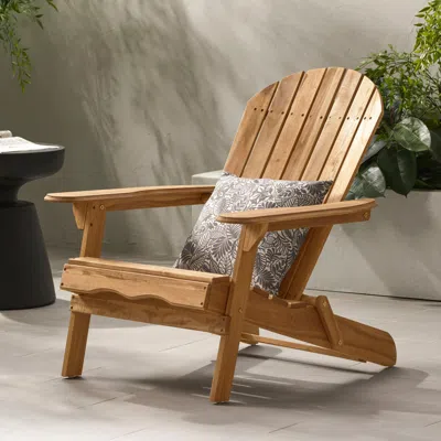 Streamdale Furniture Streamdale Rustic Acacia Folding Adirondack Chair
