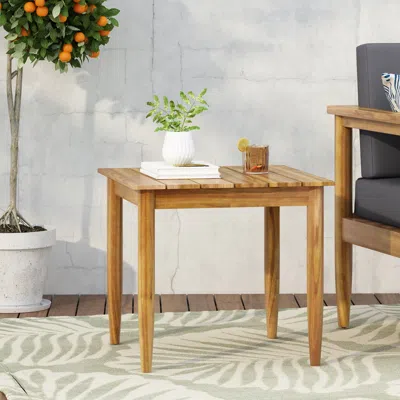Streamdale Furniture Streamdale Rustic Acacia Wood Outdoor Side Table