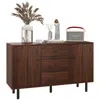 Streamdale Furniture Streamdale Rustic Brown Buffet Cabinet With Adjustable Shelves