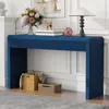 Streamdale Furniture Streamdale Rustic Console Table - Fluted Drawers, Wood Veneer, Apricot