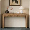 Streamdale Furniture Streamdale Rustic Console Table, Fluted Drawer, Curved Corners