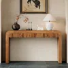 Streamdale Furniture Streamdale Rustic Console Table, Fluted Drawer, Curved Corners