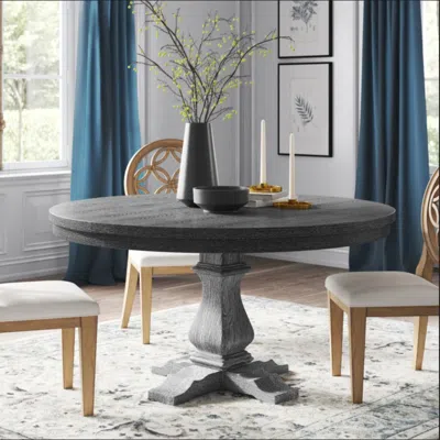Streamdale Furniture Streamdale Rustic Elegance Expandable Pedestal Dining Table