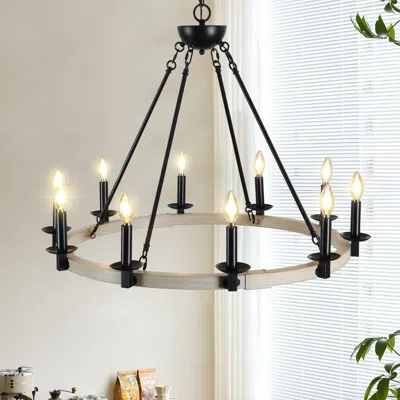 Streamdale Furniture Streamdale Rustic Farmhouse 10-light Candle Chandelier