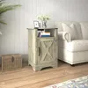 Streamdale Furniture Streamdale Rustic Farmhouse End Table With Charging Station