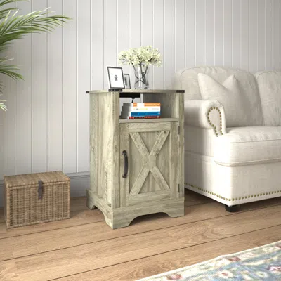 Streamdale Furniture Streamdale Rustic Farmhouse End Table With Charging Station