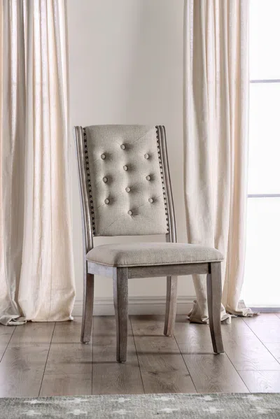 Streamdale Furniture Streamdale Rustic Natural Fabric Dining Chairs