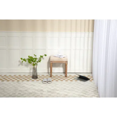 Streamdale Furniture Streamdale Rustic Square Ottoman Vanity Bench
