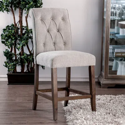 Streamdale Furniture Streamdale Rustic Style Chenille Upholstered Counter Height Chairs
