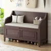 Streamdale Furniture Streamdale Rustic Style Solid Wood Entryway Multifunctional Storage Bench