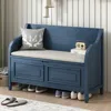Streamdale Furniture Streamdale Rustic Style Solid Wood Entryway Multifunctional Storage Bench