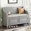 Streamdale Furniture Streamdale Rustic Style Solid Wood Entryway Multifunctional Storage Bench