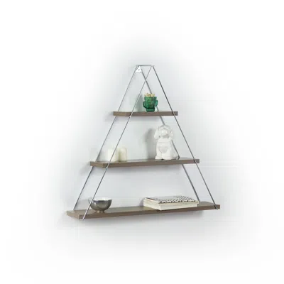 Streamdale Furniture Streamdale Rustic Triangle Shelf With Metal Bracket