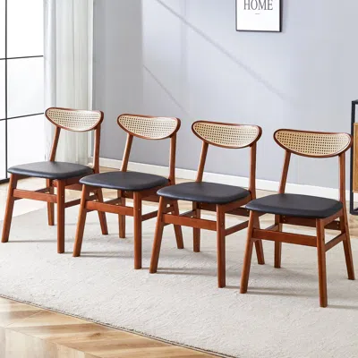 Streamdale Furniture Streamdale Rustic Upholstered Dining Chairs With Easy Assembly