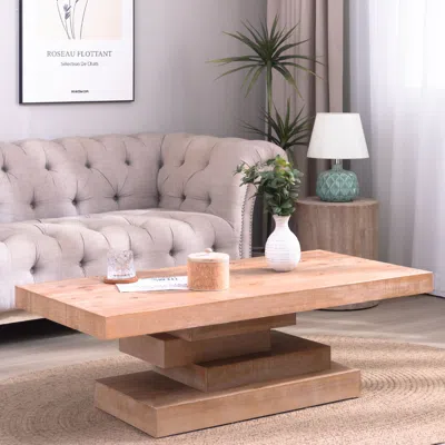 Streamdale Furniture Streamdale Rustic Wood Coffee Table