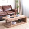 Streamdale Furniture Streamdale Rustic Wood Coffee Table With Shelf