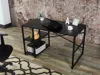 Streamdale Furniture Streamdale Sage Metal Frame 47 Wooden Top 2 Shelves Writing And Computer Desk