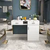 Streamdale Furniture Streamdale Salon Station With Storage, Appliance Holders & Lockable Drawers