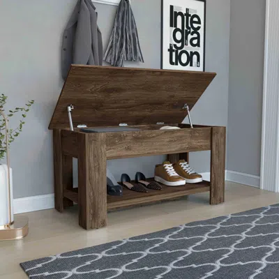 Streamdale Furniture Streamdale Saturn Storage Table In Brown