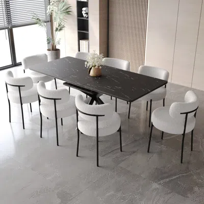 Streamdale Furniture Streamdale Scalable Dining Table And Chairs Set For 4-8