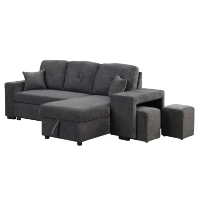 Streamdale Furniture Streamdale Sectional Sofa Bed With Storage Chaise And 2 Stools