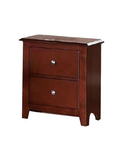 Streamdale Furniture Streamdale Selma Nightstand With 2 Drawers Storage In Brown Finish