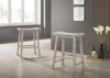 Streamdale Furniture Streamdale Set Of 2 Alonzo Light Gray Backless Ergonomic Counter Height Stool