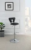 Streamdale Furniture Streamdale Set Of 2 Black Faux Leather Barstool Chairs