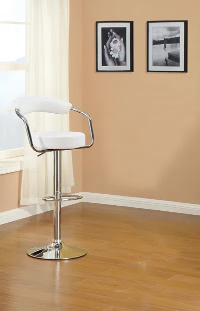 Streamdale Furniture Streamdale Set Of 2 Contemporary Style Faux Leather Barstools