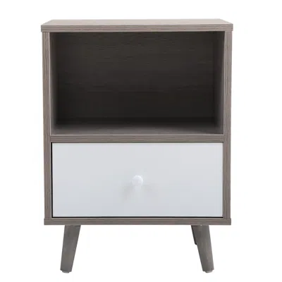 Streamdale Furniture Streamdale Set Of 2 Low Foot Bedside Table With Drawer Storage Compartment