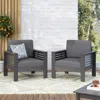 Streamdale Furniture Streamdale (set Of 2) Outdoor Acacia Wood Club Chairs With Cushions