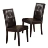 Streamdale Furniture Streamdale Set Of 2 Piece Chairs Breakfast Dining Dark Brown Pu Faux Leather