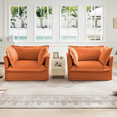Streamdale Furniture Streamdale Set Of 2 Slipcovered Armchairs
