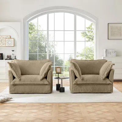 Streamdale Furniture Streamdale Set Of 2 Slipcovered Armchairs