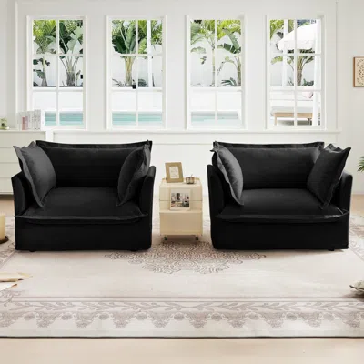 Streamdale Furniture Streamdale Set Of 2 Slipcovered Armchairs