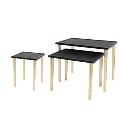 Streamdale Furniture Streamdale Set Of 3 Side Tables, L:25x15.5x21" M:20x15x18.5" S:14x14x16.5"