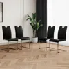 Streamdale Furniture Streamdale Set Of 4 Modern Faux Leather Dining Chairs