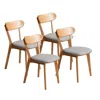 Streamdale Furniture Streamdale Set Of 4 Oak Dining Chairs - Natural Wood, North American Made