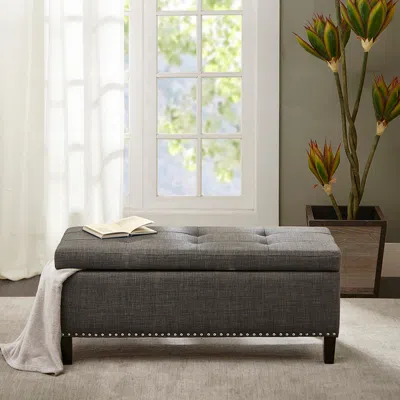 Streamdale Furniture Streamdale Shandra Ii Tufted Top Storage Bench